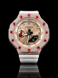 Casio G-SHOCK GMAP2100ST7A Custom Moissanite Watch – 5 CTW Heart Bezel Edition
