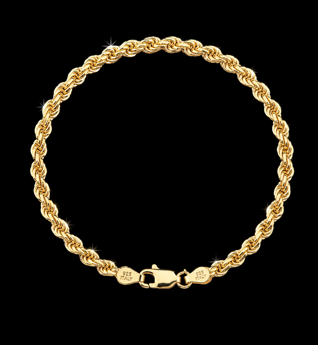 925S Gold Plated Byzantine Bracelet – 3mm
