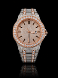 Rose Gold Iced Women’s Watch – 20 CTW VVSD Moissanite