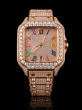 Rose Gold Iced Roman Dial Watch – 20 CTW VVSD