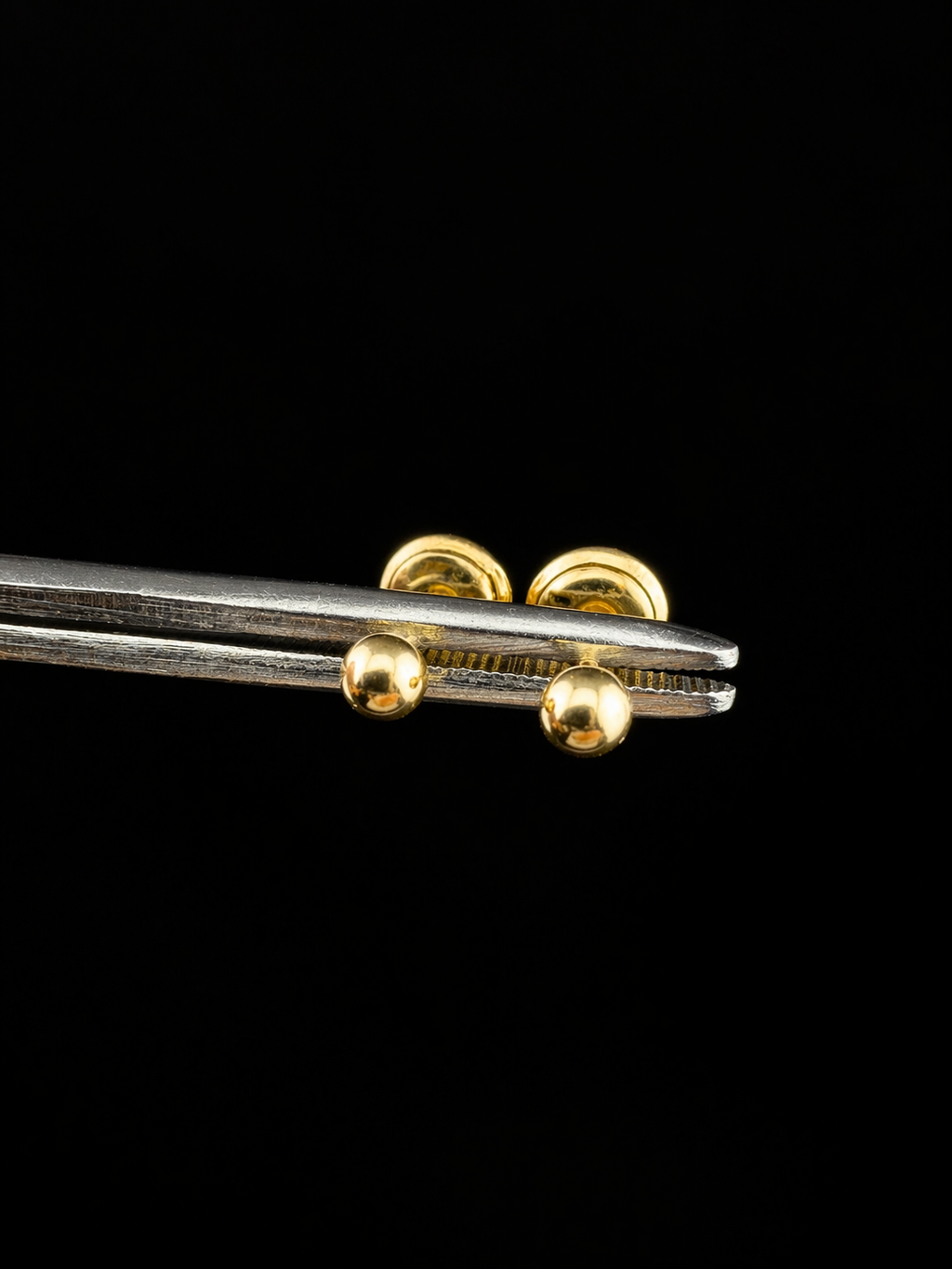 18K Colombian Gold Mini Ball Stud Earrings