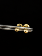 18K Colombian Gold Mini Ball Stud Earrings