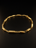 18K Colombian Gold Rustic Link Bracelet