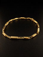 18K Colombian Gold Rustic Link Bracelet
