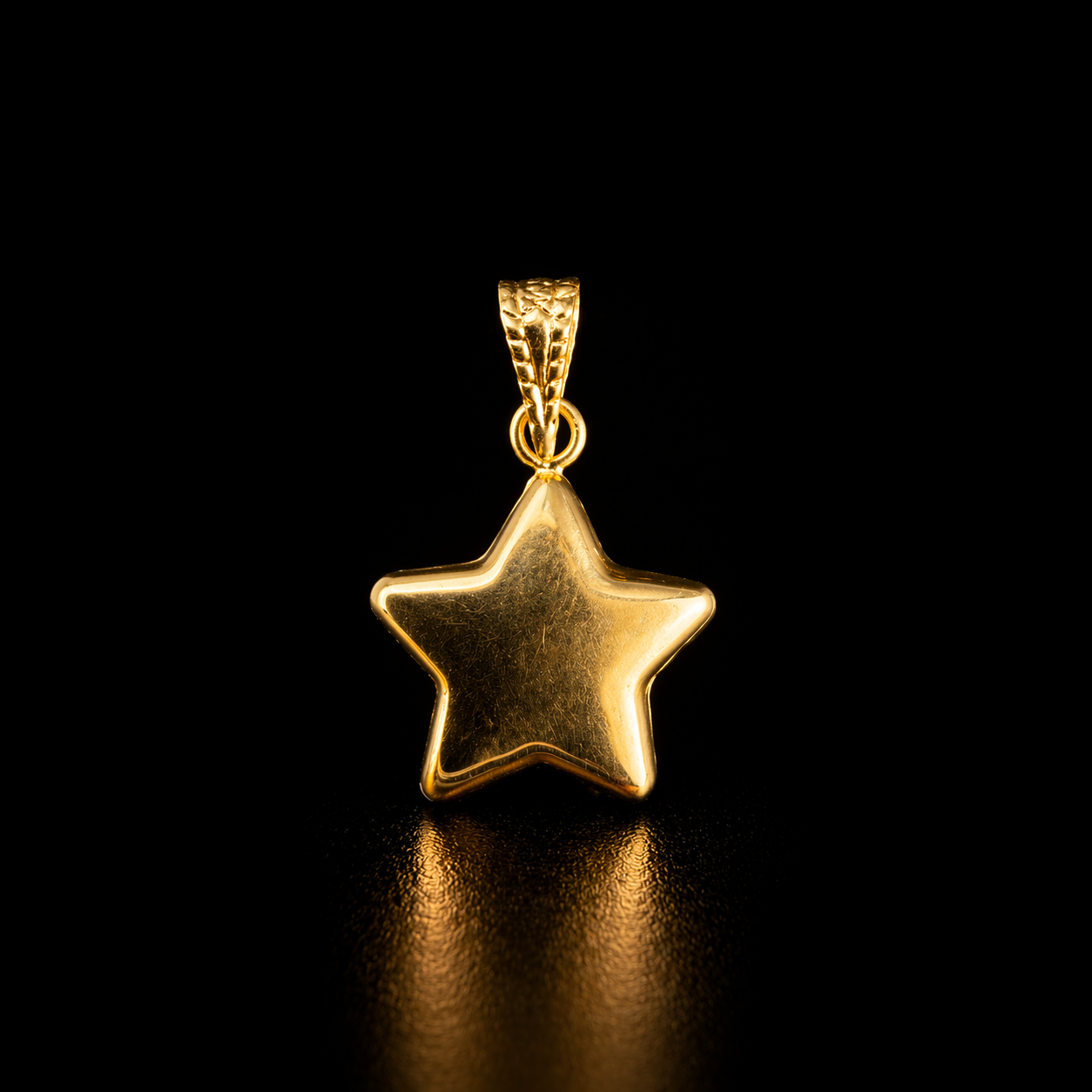 18K Colombian Gold Star Pendant – Minimalist Luxury Star Charm 2CM