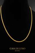 18K Italian Gold Braided Wheat Chain Necklace – 26”