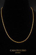18K Italian Gold Paperclip Link Chain Necklace – 18”