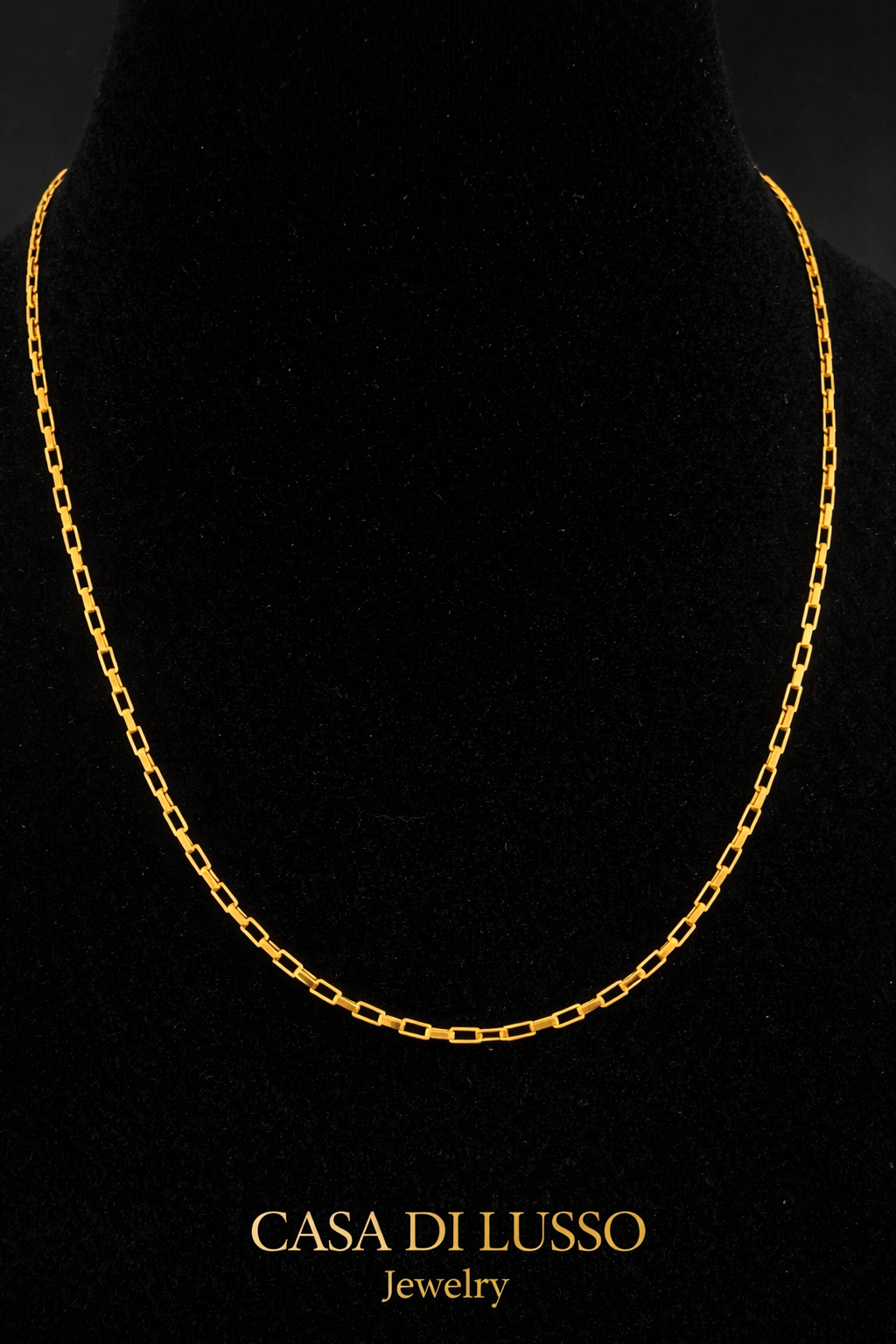 18K Italian Gold Paperclip Link Chain Necklace – 18”