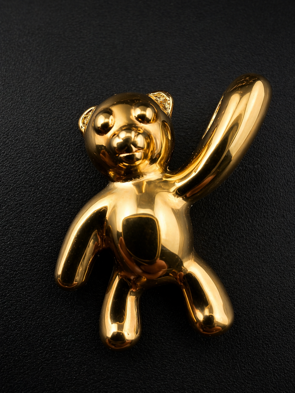 18K Italy Gold Teddy Bear Pendant