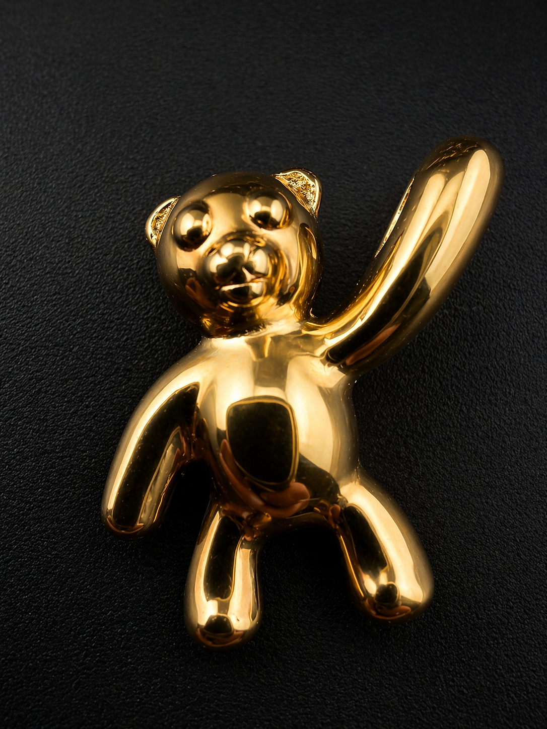 18K Italy Gold Teddy Bear Pendant