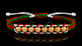 18K Gold Mexican Flag Macramé Bracelet