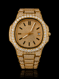 Gold Tone Moissanite Luxury Watch – 18.33 CTW