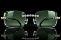 Luxury Rimless Green Moissanite Sunglasses – 925S VVSD Edition