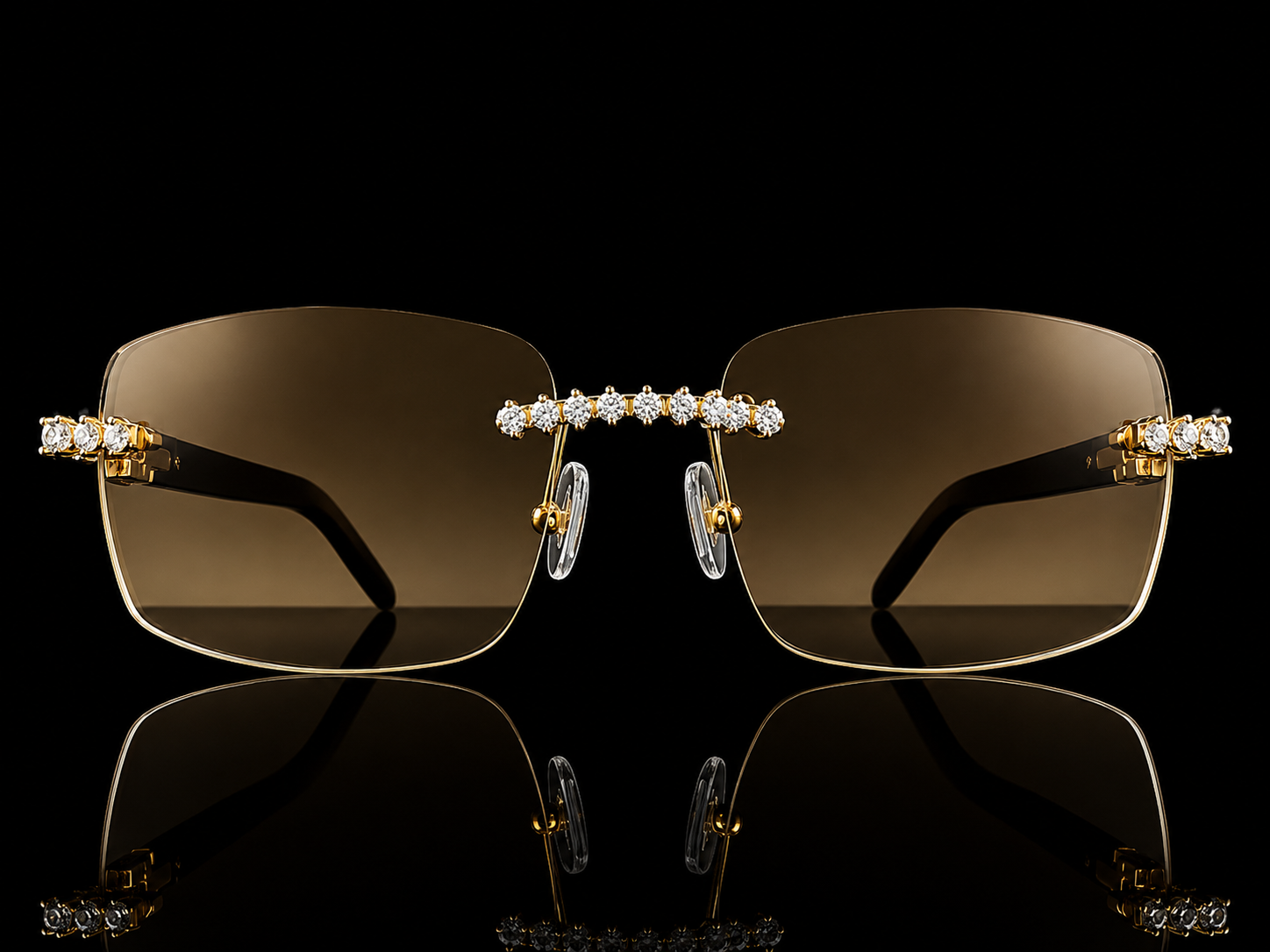 Luxury Moissanite Rimless Sunglasses – 925S VSD Edition