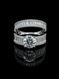 Baguette Moissanite Bridal Ring Set – 3.5 CTW