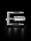 925 Silver Geometric CZ Open Ring