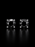 925S Black Onyx Stud Earrings