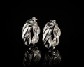 925S Cuban Link Hoop Earrings