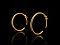 Slim Gold Hoop Earrings – 18K Gold