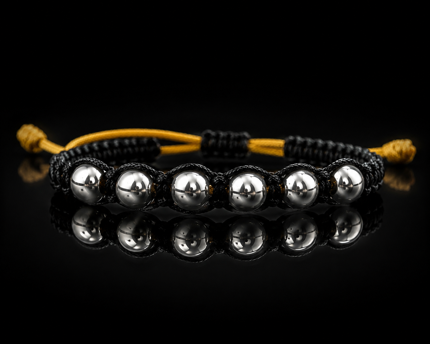 925S 6MM Macramé Bead Bracelet