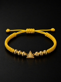 18K Golden Trinity Macramé Bracelet