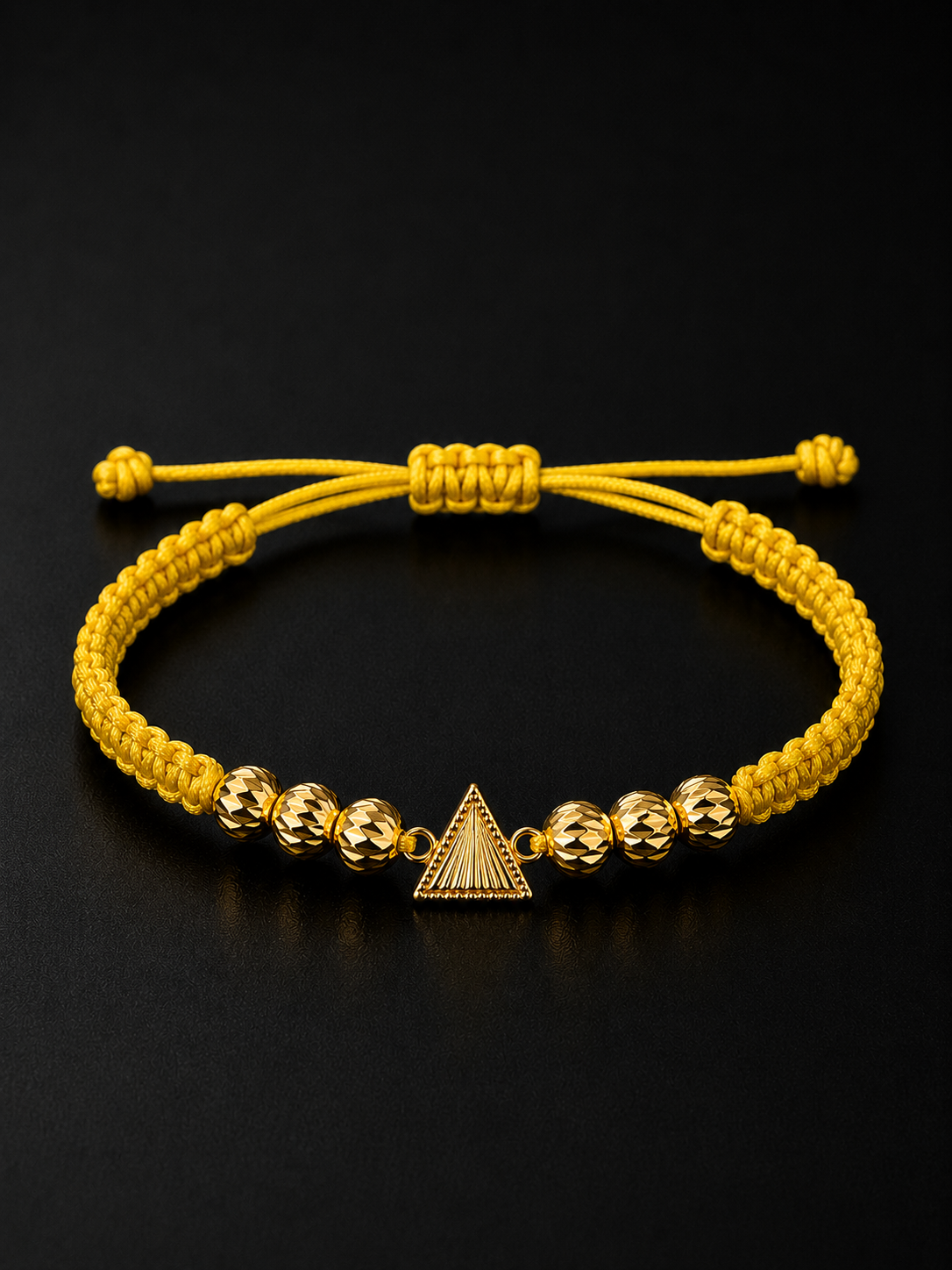 18K Golden Trinity Macramé Bracelet