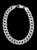 925S Diamond-Cut Cuban Link Bracelet