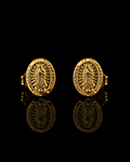 Sacred Guadalupe 18K Gold Stud Earrings
