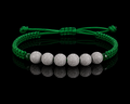 925S Frosted Bead Macramé Bracelet