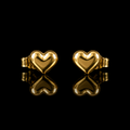 Golden Love 18K Gold Heart Stud Earrings