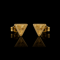 Radiant Triangle 18K Gold Stud Earrings