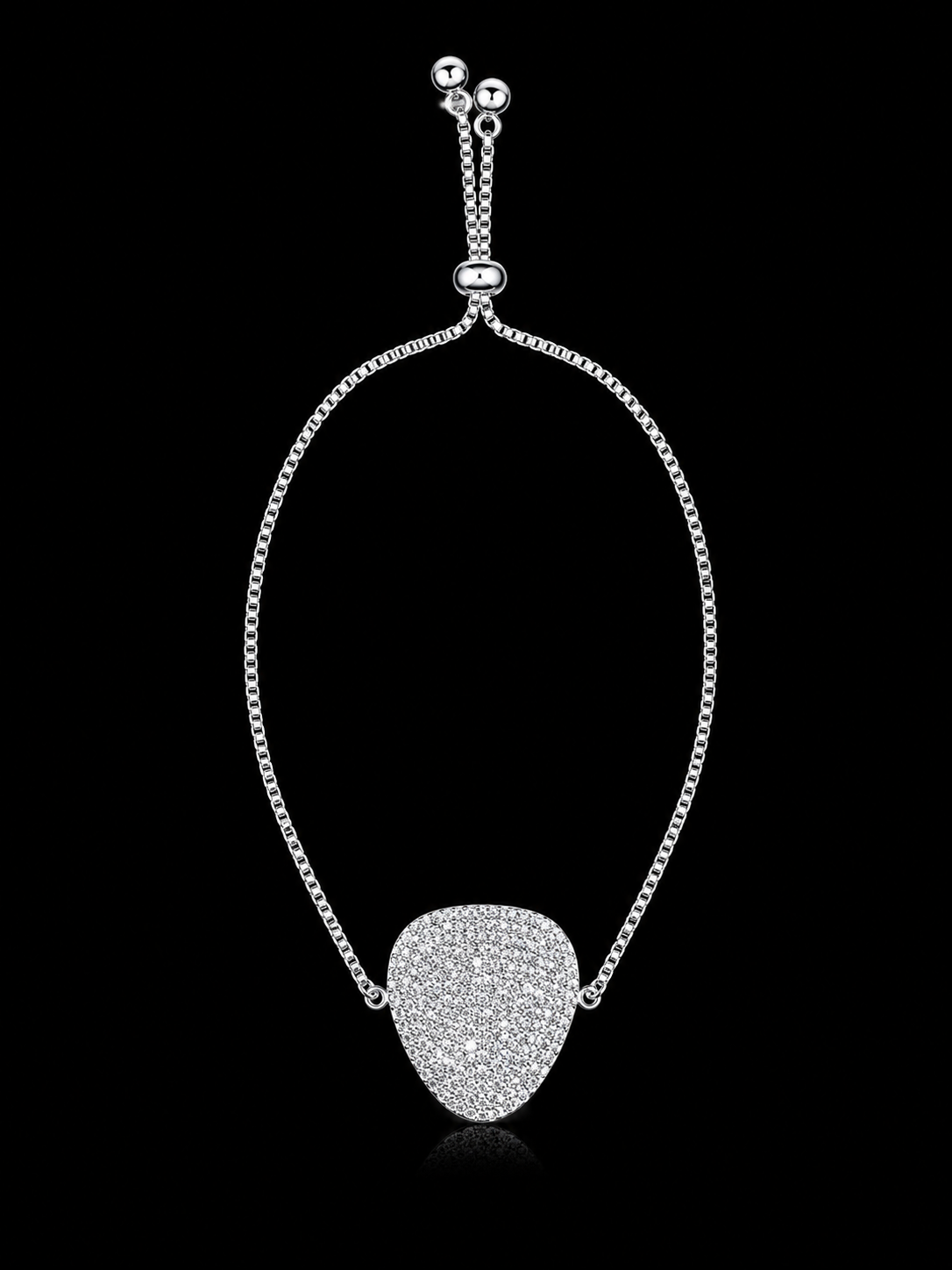 Pavé Adjustable Bracelet – 925S CZ Bracelet