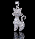 Iced Cat Pendant – 1 CTW VVSD Moissanite