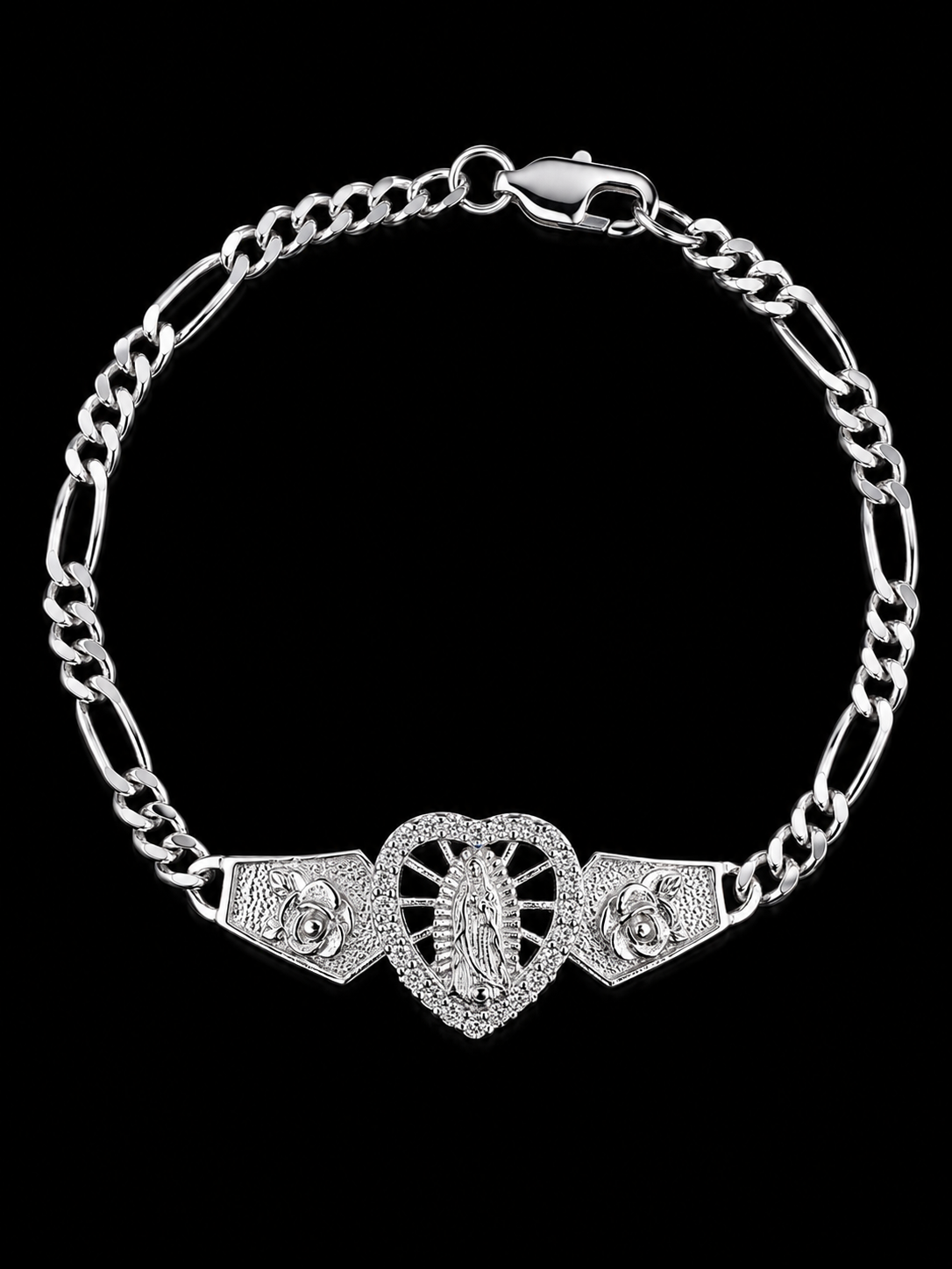 Virgin Mary Heart Bracelet – 925S CZ Bracelet