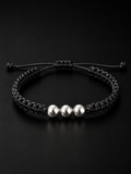 925S Triple Bead Macramé Bracelet