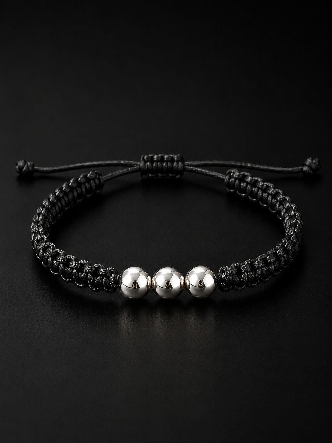 925S Triple Bead Macramé Bracelet