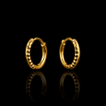 Luminous Facet 18K Gold Hoop Earrings