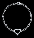 Open Heart Link Bracelet – 925S Bracelet