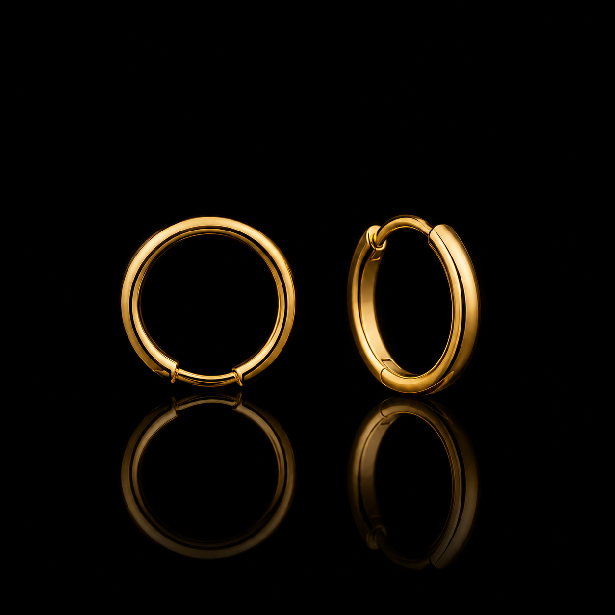 Roma Elite 18K Italian Gold Hoop Earrings