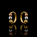 Trieste Luxe 18K Tri-Color Gold Hoop Earrings