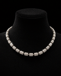 360 Iced Moissanite Barrel Link Chain – 925S | 18” | VVS-D