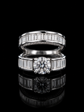 Baguette Moissanite Bridal Ring Set – 5 CTW