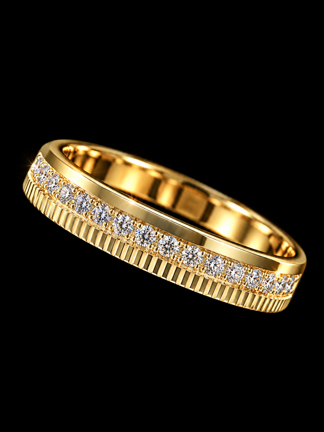 S8 | Radiant Eternity CZ Band Ring in 10K Yellow Gold