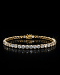 10K Gold Riviera Lab Diamond Tennis Bracelet 10.84 CTW