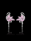 925S Pink Flamingo Stud Earrings – CZ