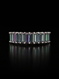 925S Rainbow Baguette Eternity Ring