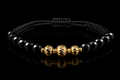 Obsidian Royale 18K Gold Onyx Macramé Bracelet