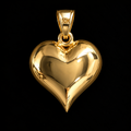 Lusso Amore 10K Yellow Gold Puffy Heart Pendant