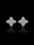 925S Floral CZ Stud Earrings