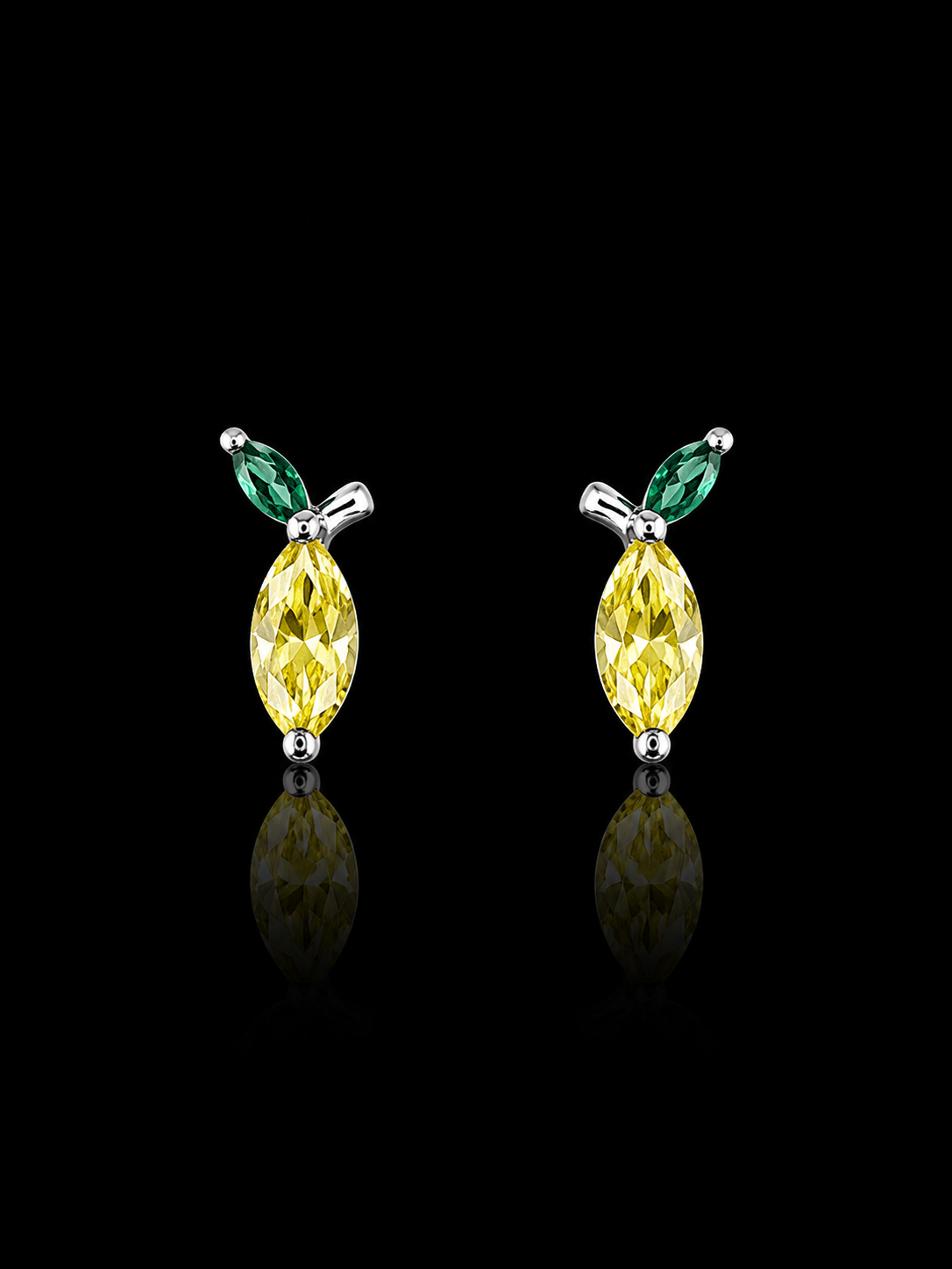 925S Tropical Fruit Stud Earrings – CZ